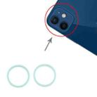 2 PCS Rear Camera Glass Lens Metal Protector Hoop Ring for iPhone 12 Mini(Green) - 1