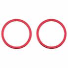 2 PCS Rear Camera Glass Lens Metal Protector Hoop Ring for iPhone 12 Mini(Red) - 2