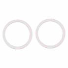 2 PCS Rear Camera Glass Lens Metal Protector Hoop Ring for iPhone 12 Mini(White) - 2