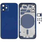 Back Housing Cover with SIM Card Tray & Side  Keys & Camera Lens for iPhone 12 mini(Blue) - 1