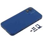 Back Housing Cover with SIM Card Tray & Side  Keys & Camera Lens for iPhone 12 mini(Blue) - 2