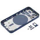 Back Housing Cover with SIM Card Tray & Side  Keys & Camera Lens for iPhone 12 mini(Blue) - 3