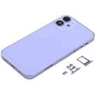 Back Housing Cover with SIM Card Tray & Side  Keys & Camera Lens for iPhone 12 mini(Purple) - 2