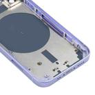 Back Housing Cover with SIM Card Tray & Side  Keys & Camera Lens for iPhone 12 mini(Purple) - 5