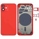 Back Housing Cover with SIM Card Tray & Side  Keys & Camera Lens for iPhone 12 mini(Red) - 1