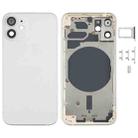 Back Housing Cover with SIM Card Tray & Side  Keys & Camera Lens for iPhone 12 mini(White) - 1
