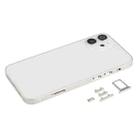 Back Housing Cover with SIM Card Tray & Side  Keys & Camera Lens for iPhone 12 mini(White) - 2