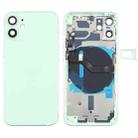 Battery Back Cover (with Side Keys & Card Tray & Power + Volume Flex Cable & Wireless Charging Module) for iPhone 12 Mini(Green) - 1