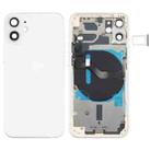 Battery Back Cover (with Side Keys & Card Tray & Power + Volume Flex Cable & Wireless Charging Module) for iPhone 12 Mini(White) - 1