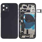 Battery Back Cover Assembly (with Side Keys & Speaker Ringer Buzzer & Motor & Camera Lens & Card Tray & Power Button + Volume Button + Charging Port & Wireless Charging Module) for iPhone 12 Mini(Black) - 1