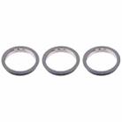 3 PCS Rear Camera Glass Lens Metal Protector Hoop Ring for iPhone 12 Pro Max(Graphite) - 3