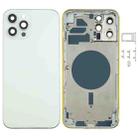 Back Housing Cover with SIM Card Tray & Side keys & Camera Lens for iPhone 12 Pro Max(White) - 1