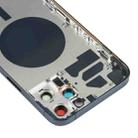 Back Housing Cover with SIM Card Tray & Side keys & Camera Lens for iPhone 12 Pro Max(Blue) - 4