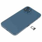 Battery Back Cover Assembly (with Side Keys & Speaker Ringer Buzzer & Motor & Camera Lens & Card Tray & Power Button + Volume Button + Charging Port & Wireless Charging Module) for iPhone 12 Pro Max(Blue) - 2