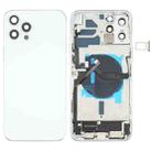 Battery Back Cover Assembly (with Side Keys & Speaker Ringer Buzzer & Motor & Camera Lens & Card Tray & Power Button + Volume Button + Charging Port & Wireless Charging Module) for iPhone 12 Pro Max(White) - 1