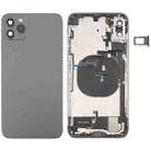 Back Housing Cover with Appearance Imitation of iP12 Pro Max for iPhone XS Max (with SIM Card Tray & Side Keys & Power + Volume Flex Cable & Wireless Charging Module & Charging Port Flex Cable & Vibrating Motor & Loudspeaker)(Black) - 1