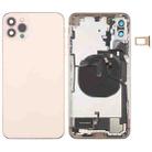 Back Housing Cover with Appearance Imitation of iP12 Pro Max for iPhone XS Max (with SIM Card Tray & Side Keys & Power + Volume Flex Cable & Wireless Charging Module & Charging Port Flex Cable & Vibrating Motor & Loudspeaker)(Gold) - 1