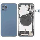 Back Housing Cover with Appearance Imitation of iP12 Pro Max for iPhone XS Max (with SIM Card Tray & Side Keys & Power + Volume Flex Cable & Wireless Charging Module & Charging Port Flex Cable & Vibrating Motor & Loudspeaker)(Blue) - 1