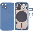 Back Housing Cover with SIM Card Tray & Side  Keys & Camera Lens for iPhone 13 Mini(Blue) - 1