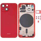 Back Housing Cover with SIM Card Tray & Side  Keys & Camera Lens for iPhone 13 Mini(Red) - 1