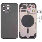 Back Housing Cover with SIM Card Tray & Side  Keys & Camera Lens for iPhone 13 Pro(Black) - 1