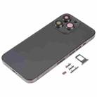 Back Housing Cover with SIM Card Tray & Side  Keys & Camera Lens for iPhone 13 Pro(Black) - 2