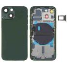 For iPhone 13 mini Battery Back Cover with Side Keys & Card Tray & Power + Volume Flex Cable & Wireless Charging Module(Green) - 1