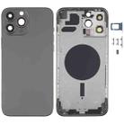 Back Housing Cover with SIM Card Tray & Side  Keys & Camera Lens for iPhone 13 Pro Max(Black) - 1