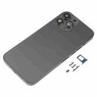 Back Housing Cover with SIM Card Tray & Side  Keys & Camera Lens for iPhone 13 Pro Max(Black) - 2