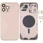 Back Housing Cover with SIM Card Tray & Side  Keys & Camera Lens for iPhone 13 Pro Max(Gold) - 1