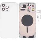 Back Housing Cover with SIM Card Tray & Side  Keys & Camera Lens for iPhone 13 Pro Max(White) - 1