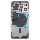 For iPhone 13 Pro Battery Back Cover with Side Keys & Card Tray & Power + Volume Flex Cable & Wireless Charging Module(Blue) - 3