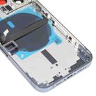 For iPhone 13 Pro Battery Back Cover with Side Keys & Card Tray & Power + Volume Flex Cable & Wireless Charging Module(Blue) - 6