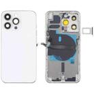 For iPhone 13 Pro Battery Back Cover with Side Keys & Card Tray & Power + Volume Flex Cable & Wireless Charging Module(White) - 1