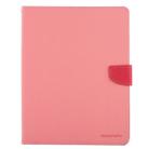 GOOSPERY FANCY DIARY for iPad 4 / 3 / 2 Cross Texture Leather Case with Holder & Card slots & Wallet (Pink) - 2