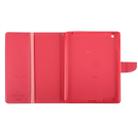 GOOSPERY FANCY DIARY for iPad 4 / 3 / 2 Cross Texture Leather Case with Holder & Card slots & Wallet (Pink) - 4