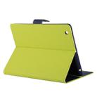 GOOSPERY FANCY DIARY for iPad 4 / 3 / 2 Cross Texture Leather Case with Holder & Card slots & Wallet (Green) - 1