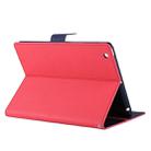 GOOSPERY FANCY DIARY for iPad 4 / 3 / 2 Cross Texture Leather Case with Holder & Card slots & Wallet (Magenta) - 1