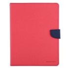 GOOSPERY FANCY DIARY for iPad 4 / 3 / 2 Cross Texture Leather Case with Holder & Card slots & Wallet (Magenta) - 2