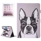 For iPad 4 / 3 / 2 Painting Bulldog Pattern Horizontal Flip Leather Case with Holder & Wallet & Card Slots & Pen Slot - 1