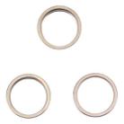 For iPhone 14 Pro Max 3PCS Rear Camera Glass Lens Metal Outside Protector Hoop Ring(Gold) - 1