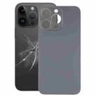 Easy Replacement Big Camera Hole Glass Back Battery Cover for iPhone 14 Pro(Black) - 1