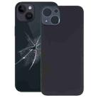 For iPhone 14 Plus Easy Replacement Big Camera Hole Glass Back Battery Cover(Black) - 1