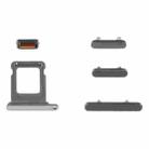 SIM Card Tray + Side Keys for iPhone 14 Pro(Black) - 1