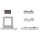 SIM Card Tray + Side Keys for iPhone 14 Pro(Silver) - 1
