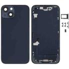 For iPhone 14 Battery Back Cover with Middle Frame / Side Keys(Black) - 1