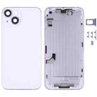 For iPhone 14 Battery Back Cover with Middle Frame / Side Keys(Purple) - 1