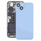 Glass Battery Back Cover with Holder for iPhone 14(Blue) - 1