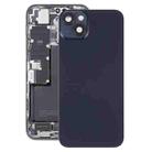 Glass Battery Back Cover with Holder for iPhone 14 Plus(Black) - 1