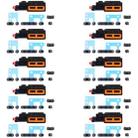 10sets Speaker Ringer Buzzer Dustproof Mesh For iPhone 14 Pro (Black) - 1